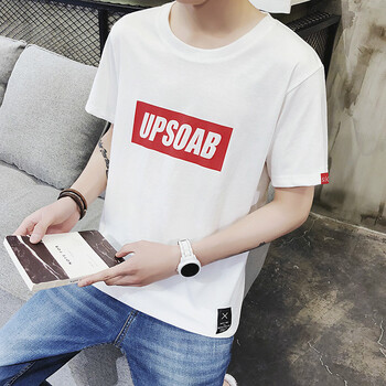 丹杰仕 短袖 男士T恤 UP字母短袖白色 XL，L，XXL，M