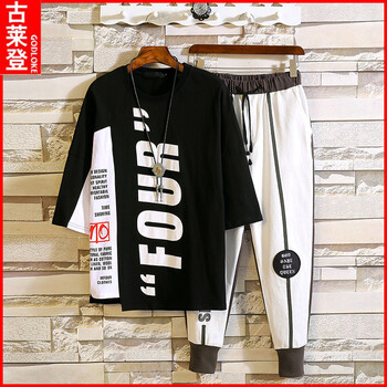古萊登（GODLIKE） 七分袖 男士T恤 灰色 S，XL，L，XXXL，XXL，M
