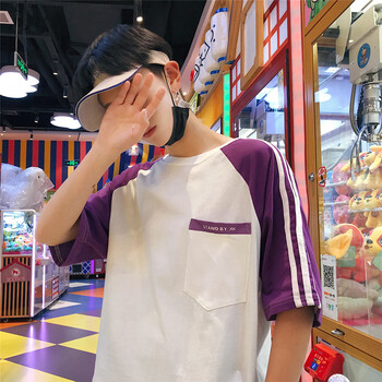 奧廉穆斯（aolianmusi） 五分袖 男士T恤 紫色 XL，L，M，XXL