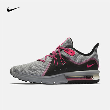 耐克（NIKE）跑步鞋908993-015狼灰/黑/光速粉 
