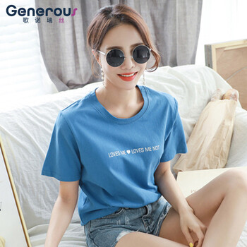 歌諾瑞絲（GENUORUISI） 3D 短袖 T恤 女 圓領(lǐng)