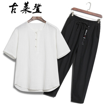 古萊登（GODLIKE） 短袖 男士T恤 白衣黑褲 XL，L，XXXL，M，XXL
