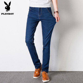 花花公子（PLAYBOY） 直筒褲 基礎(chǔ)大眾 男士牛仔褲