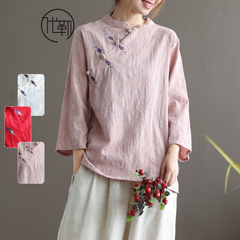 代勒（DAILE） 紐扣 短袖 T恤 女 立領(lǐng)