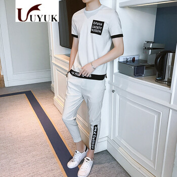 UYUK 短袖 男士T恤 米白色 XL，L，XXXL，XXL，M