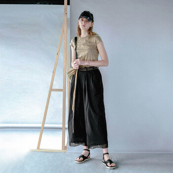 日著(zhù)（rizhuo） 紐扣 短袖 T恤 女 圓領(lǐng)