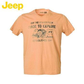 Jeep 短袖 男士T恤 橙色H3 