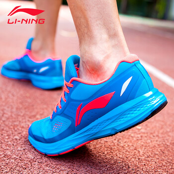 李寧（LI-NING）跑步鞋熒光耀紅/李寧藍(lán)/藍(lán)-3 41