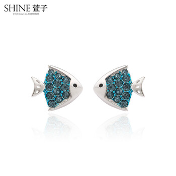 萱子飾品（xuanzi）耳環(huán)925銀，S925銀+合成水鉆