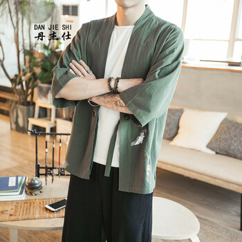 丹杰仕（DAN JIE SHI） 七分袖 男士T恤  綠色 XL，L，XXXL，XXL，M