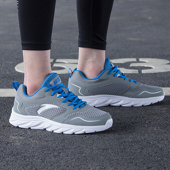 安踏（ANTA）跑步鞋A款(網(wǎng)面)中灰/魅力藍-7 42.5，42