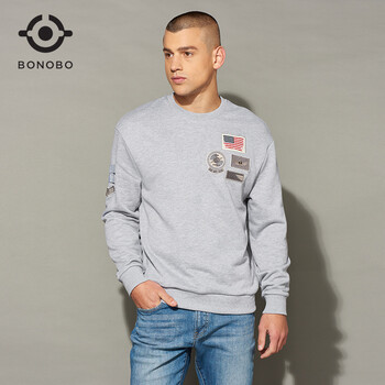 BONOBO 長(cháng)袖 男士T恤 285 灰色 