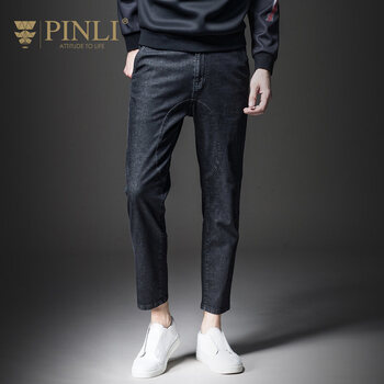 品立（PINLI） 修身褲 商務(wù)休閑 男士牛仔褲