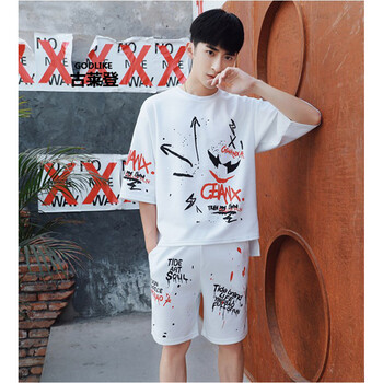古萊登（GODLIKE） 五分袖 男士T恤 10號-白色 S，XL，L，M，XXXL，XXL
