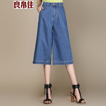良帛佳 高腰  女 七分褲 牛仔褲