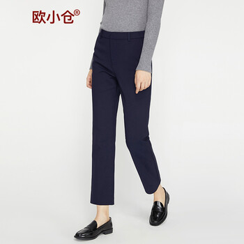 歐小倉 中腰 喇叭褲 女 長褲 休閑褲