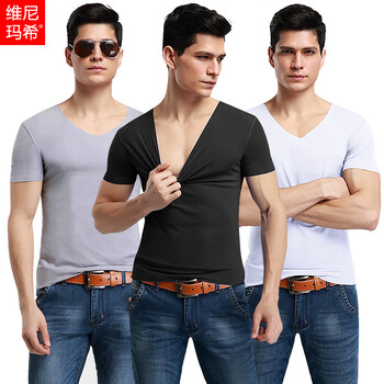 維尼瑪希（VeniMasee） 短袖 男士T恤 黑色+中灰+白色  XL，L，XXL，M