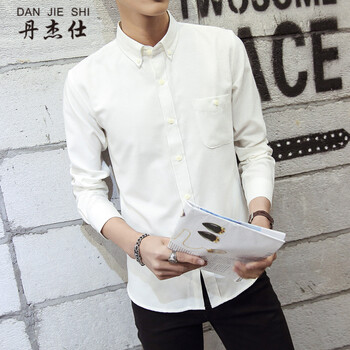 丹杰仕（DAN JIE SHI） 長袖 男士T恤 白色+黑色西褲 XL，L，M，XXL，XXXL