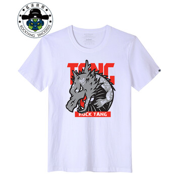 搖滾唐朝（ROCKTANG） 短袖 男士T恤 白色T恤 龍 S，XL，L，XXL，XXXL，M