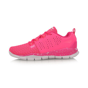 李寧（LI-NING）跑步鞋AFHM018-3熒光艷粉/熒光果粉 
