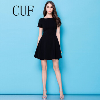 CUF 純色 綁帶 連衣裙