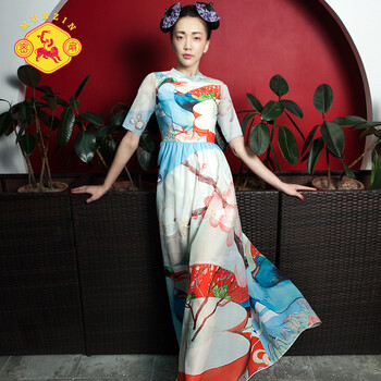 密扇（MUKZIN） 創(chuàng)意趣味 印花 連衣裙