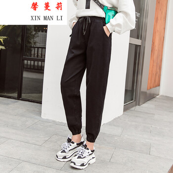 馨蔓莉 中腰 工裝褲 女 長褲 休閑褲