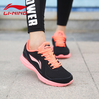李寧（LI-NING）跑步鞋014-1黑/熒光柔橙 36