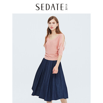 水云間（SEDATE） 純色 褶皺 連衣裙
