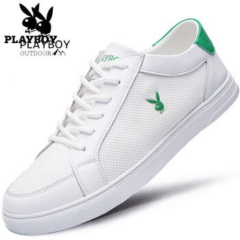 花花公子（PLAYBOY）男士白綠(透氣) 38