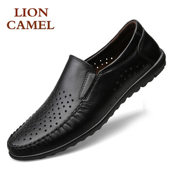 獅王駱駝（LIONCAMEL）男士黑色帶孔 42