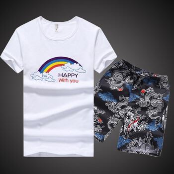 丹杰仕（DAN JIE SHI） 短袖 男士T恤 彩虹+25號色 XL，L，XXXL，M