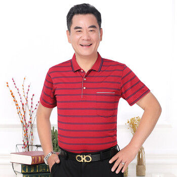 英菲蘭朵（YING FEI LAN DUO） 短袖 男士T恤 紅色 J 906款 
