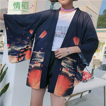情稻（QINGDAO）  七分袖 女 短外套 