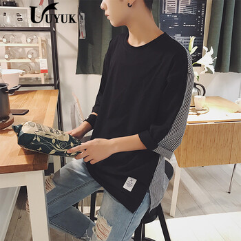 UYUK 五分袖 男士T恤 黑色 XL，L，M，XXL