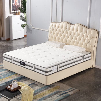 品味空间（GRADESPACE）床垫 席梦思乳胶椰棕弹簧复合床垫 3D透气面料吉祥之星白色200*120*21cm PW-CD-103