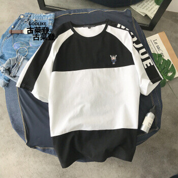 古萊登（GODLIKE） 短袖 男士T恤 黑白色 XL，L，M，XXL