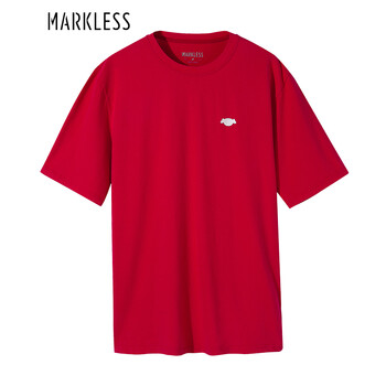 MARKLESS 短袖 男士T恤 紅色 