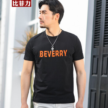 比菲力（BEVERRY） 短袖 男士T恤 黑色-磁波裝置 