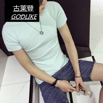 古萊登（GODLIKE） 短袖 男士T恤 淺綠色 S，XL，XS，L，M，XXXL，XXL
