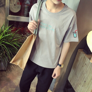 凱迪貝都 短袖 男士T恤 灰色-可樂(lè ) S