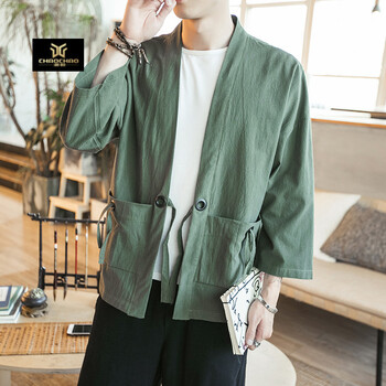 C2潮朝(C2 chao chao) 長袖 男士T恤 軍綠色 XL，L，M，XXL，XXXL