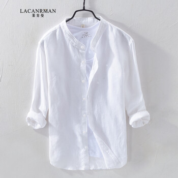 萊肯曼（LACANRMAN） 長(zhǎng)袖 男士襯衫 青春休閑