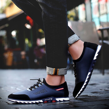 創(chuàng  )真男士藍色30188平底鞋 39