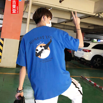 古萊登（GODLIKE） 短袖 男士T恤 藍色 S，XL，L，XXL，XXXL，M