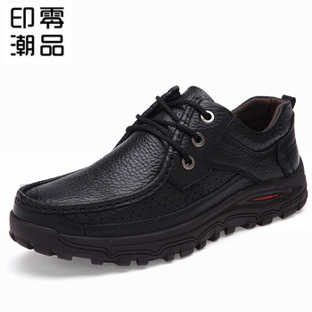 印零潮品男士黑色系帶單鞋9086 40