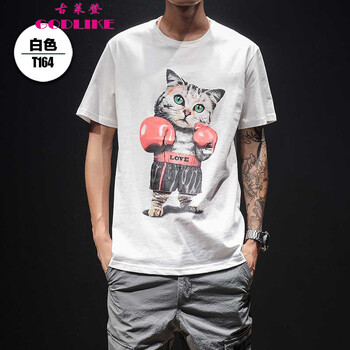 古萊登（GODLIKE） 短袖 男士T恤 T164白色 XL，L，XXXL，XXL，M