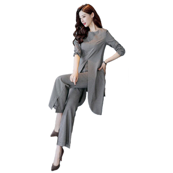 媛屬（YUANSHU） 高腰 連衣褲 女 長(cháng)褲 休閑褲