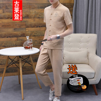 古萊登（GODLIKE） 短袖 男士T恤 802款卡其色 XL，L，加大，M，XXL，XXXL