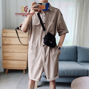 C2潮朝（C2 CHAOZHAO） 五分袖 男士T恤 卡其色617c-K03 XL，L，M